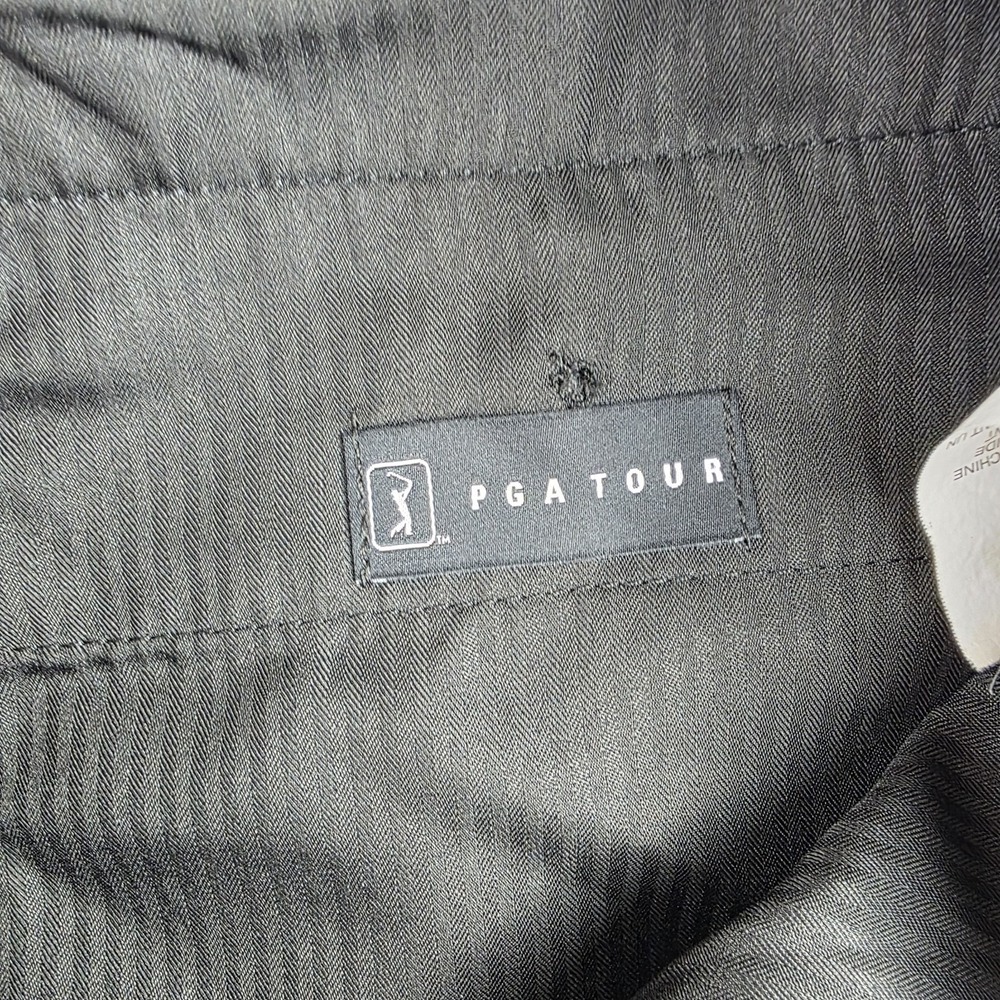 PGA Tour Men's Size 38 Chino Golf Shorts Black Polyester SA3469 4 pocket - Picture 6 of 14